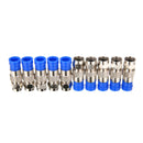 10x RG6 F Compression Connector Coaxial Coax Cable Fitting Compression Tool Set