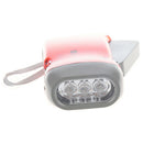 RED 3 LED Hand Press No Battery Wind up Crank Camping Outdoor Flashlight Li
