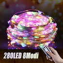 LED Fairy Lights Garland Curtain Lamp Remote Control String Light (280LED)