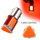 2x Red BAY15D 1157 COB LED Light Bulbs Turn Signal Tail Brake Stop Bulb 12V