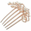 Rhinestones Pearls Bridal Wedding Party Hair Comb Headdress Clip Pin Decor, D2M2