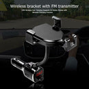 10W Wireless Charger Car Phone Holder Dual USB MP3 Player FM Transmitter A