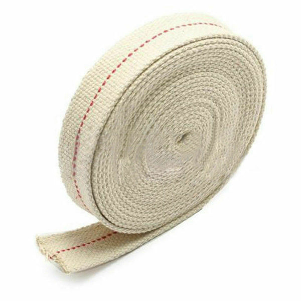 1/2" Flat Cotton Oil Lamp Wick 15foot Roll For Oil Lamps and Lanterns