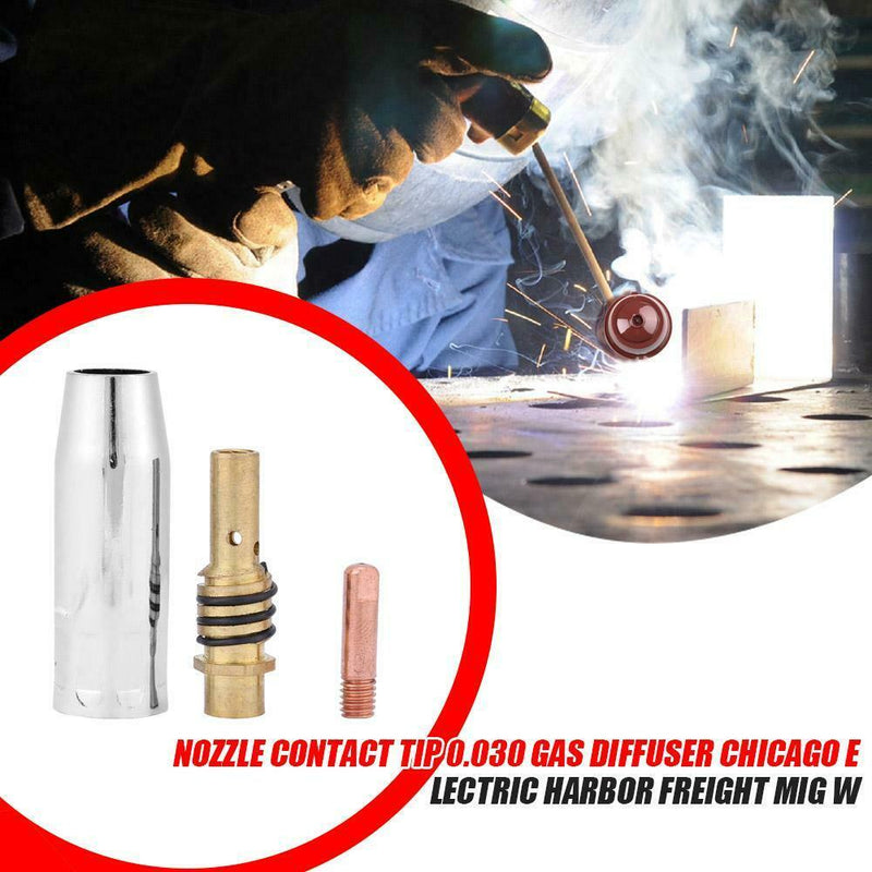 Nozzle Contact Tip 0.030 Gas Diffuser MIG Welder Consumable Welding Tool