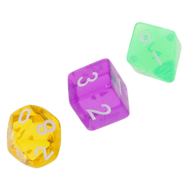 7x 16mm Dice d20 d12 d8 d10 d6 d4 Die Polyhedral for D&D Wargaming Player #3