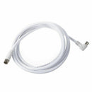 White 6.6ft 9.5mm 90 Degrees Male to F type Male Coaxial TV Satellite Anten