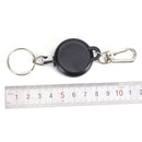 Retractable Key Chain Reel Steel Cord Recoil Belt Ring Badge Pass ID Card Holder
