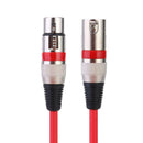 5.9ft DMX Stage DJ Cable  XLR 3Pin Male to Female Connector Wire (Red)