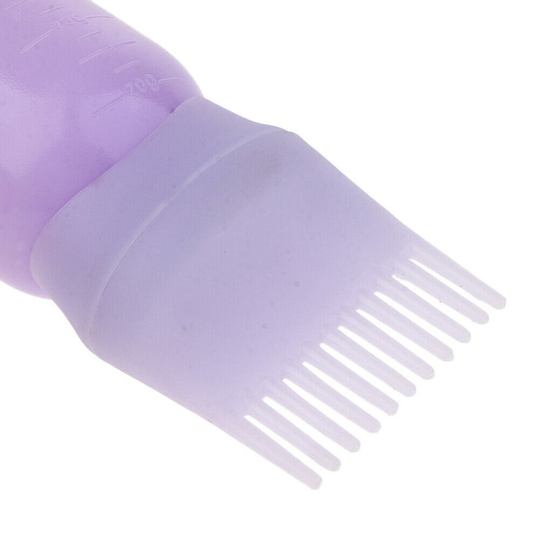 Set of 2, Premium Plastic Hair Dye Combs Coloring Bottles Salon Tint Color