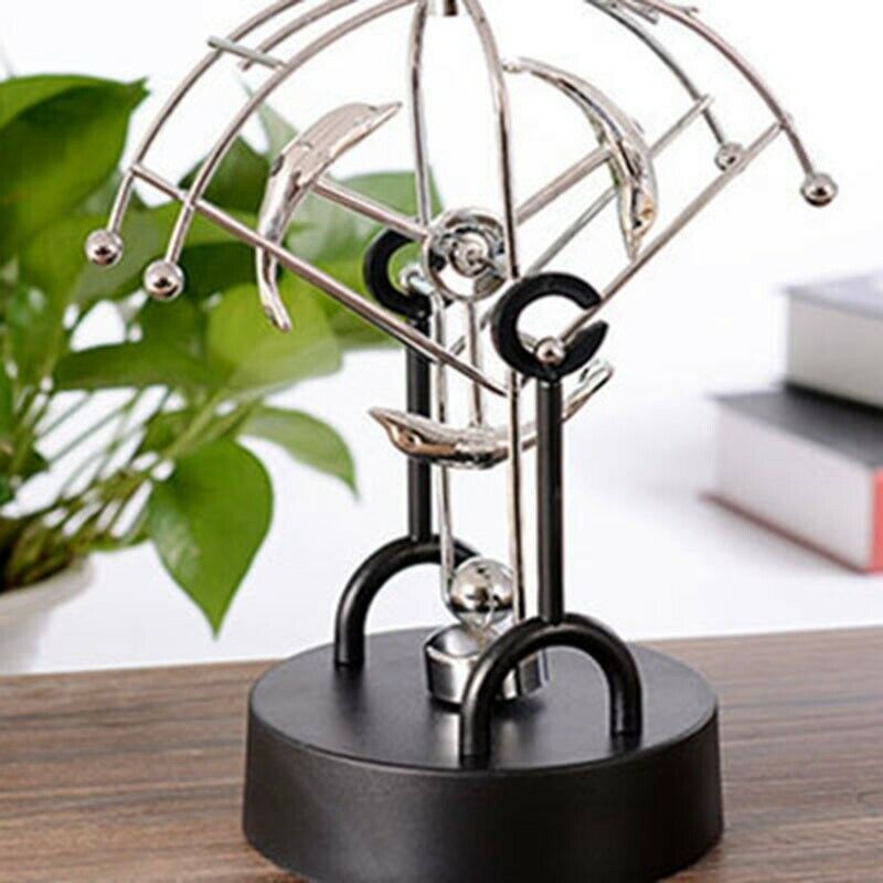 Creative Dolphin Energy Rotating Swing Iron Ornaments Fashion Newton Swing  I1H7