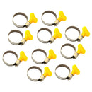 10Piece Key-Type 22-32mm  Adjustable Stainless Steel Hose Clamp Pipe