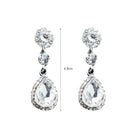 Water Drop Crystal Earrings Women Fashion Rhinestone Pendant Elegant Ear Dangles