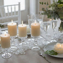 Clear Glass Pillar Candle Holder, Dual Use Taper Candle Stand for Pillar or D1K7