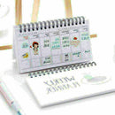 Cartoon Weekly Plan Schedule Spiral Coil Notebook Sketchbook-Journal-Planne H2C1