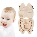Baby Tooth Wooden Box Milk Teeth Organizer Storage Boys Girls Save Souvenir Case