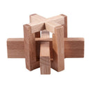 Wooden Siege Lock the Perplexing X in a Box Logic Puzzle Burr Puzzles Brain