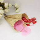 50 Pcs Retro Kraft Paper Cones Bouquet Candy Chocolate Bags Boxes Wedding P