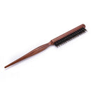Hair Brush Wood Handle Boar Bristle Beard Brush Comb Detangling Straightening JR