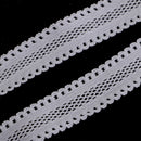 5 Yds 18mm Elastic Spandex Sewing Lace Band DIY Hair Ties Accessories White