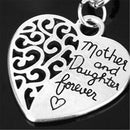 Mother and Daughter Forever Love Hollow Heart Key Ring Mother's Day Gift Ke