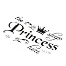 Removable Princess Sleeps Wall Stickers Art PVC Decals Baby Girls Room (bla R1X4