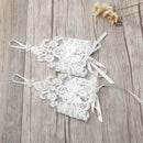 White Wedding Short Gloves Fingerless Bridal Gloves for Women Ivory Lace Gl