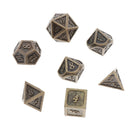 7 Pieces Durable Metal Dices Set - DND Game Polyhedral Solid Metal D&D Dice Set