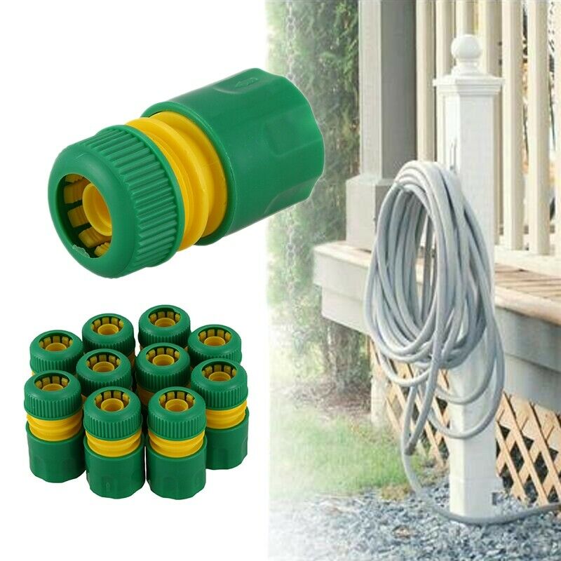 10Pcs 1/2 inch Hose Garden Tap Water Hose Pipe Connector Quick Connect Adap