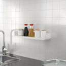 Floating Wall Shelves White U Shaped for Bathroom Display Organizer 47cm