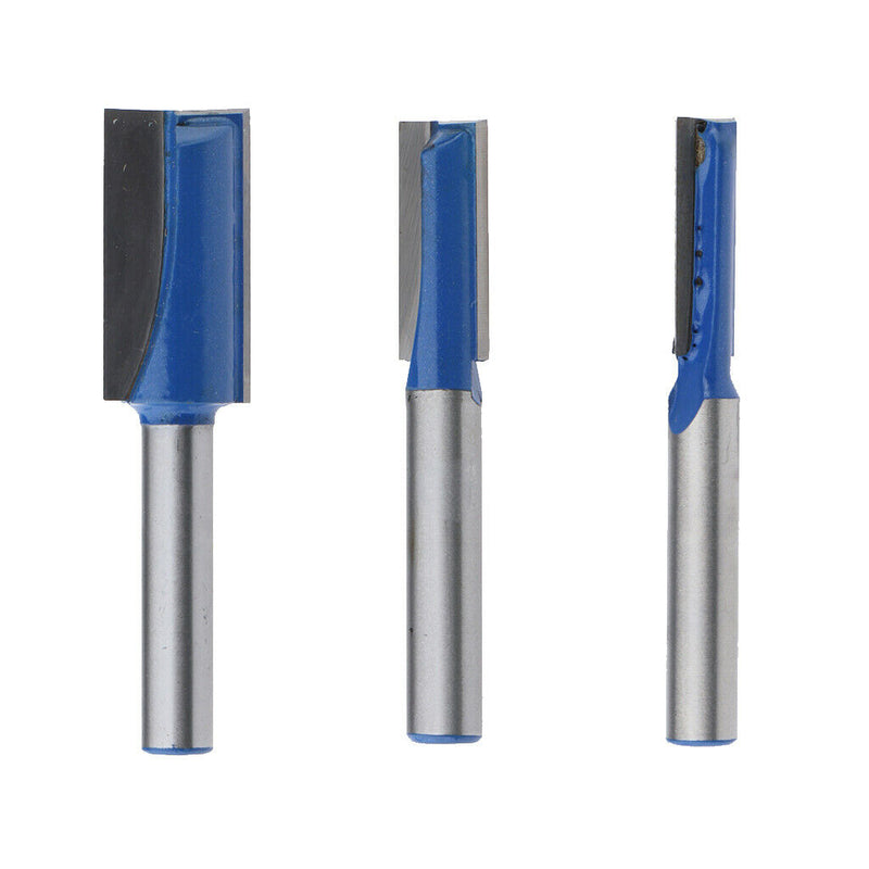3 Piece 1/4 Shank Straight Blade 6 Kinds Cutting Diameter Flush Trim Router Bit