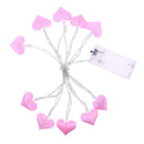 2x 10LEDs Lantern Pink Fairy Love Heart Navidad String LED Lights DIY Home VZV