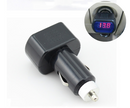 Car LED Digital Voltmeter Battery Tester Voltage Meter Thermometer Gauge 12V-24V