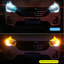 2x Flexible Tube LED Strips Daytime Turn Signal Lights 30cm Red+Yellow