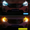 2x Flexible Tube LED Strips Daytime Turn Signal Lights 30cm Red+Yellow