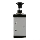 2X(5 Way Pneumatic Air Hand Lever Operated Valve Solenoid Valve Port 1/4 in