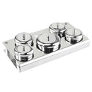 5pcs Manicure Tool Acrylic Powder Liquid Cup Storage Box Stainless Steel Durable