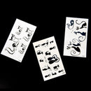 10x Small Black Cat Waterproof Temporary Tattoos Body Arts Flash Tattoo Stick JR
