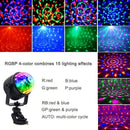 5W Stage Lights 4 Colour RGB Sound Activated Disco Ball Strobe DJ for Party