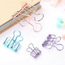 20 Pcs/Set Random Color Hollowed Out Design Binder Clip For Office School P E1F6