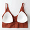 2PCS Fashion V Neck Padded Bralette Beach Comfort Bra Crop Top
