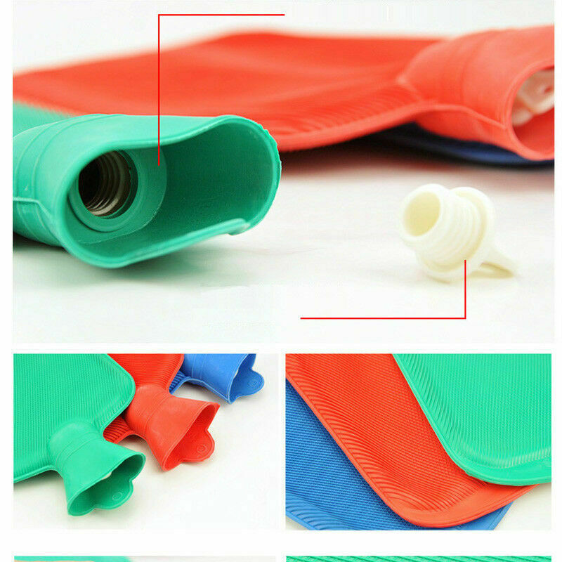 HOT THICK Rubber HOT WATER BOTTLE BAG WARM Relaxing Heat Cold Therapy New