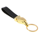 Men Leather Key Chain Ring Holder Keyfob Car Keyring Keychain Golden+Black