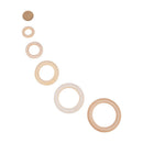 50 wooden ring 30mm 40mm 55mm 65mm 70mm natural wood rings loop Handicrafts