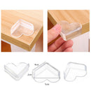 12pcs Transparent Corner Cushions Soft Protectors Clear Guard F. Desk Table Edge