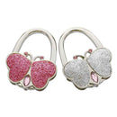 Set Folding Butterfly Handbag Purse Metal Rhinestone Hook Hanger Holder 2.2