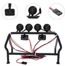 RC Parts Metal Roll Cage Bucket with 6 LED Lights for 1/10 Axial SCX10 RC4W H5D2