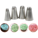 4pcs Icing Piping Nozzles For Decorating Cake Baking Cookie Cupcake #1M#1C#1 Hn