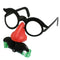 Pop Clown Glasses Costume Ball Round Frame Red Nose Whistle Mustache  Z