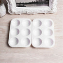 12 Pcs Paint Palettes Rectangular Watercolor Palette Painting White 6 Well Tray