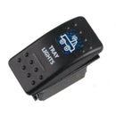 12v 24v Waterproof Rocker Toggle Button Switch Blue LED Tray Light Car Auto 5Pin